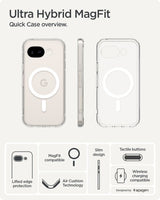 Spigen Google Pixel 10a Cover Ultra Hybrid MagFit Clear White