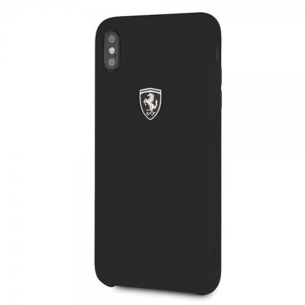 Ferrari iPhone Xs Max Skal Silikon Ferrari Logo Sort