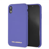 Karl Lagerfeld iPhone Xr Cover Silikone Lagerfeld Guld Logo Lilla