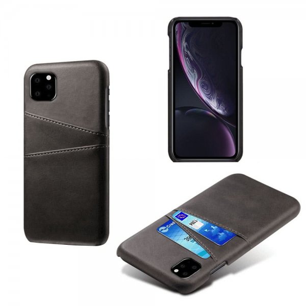 iPhone 11 Cover med To Kortrum Sort