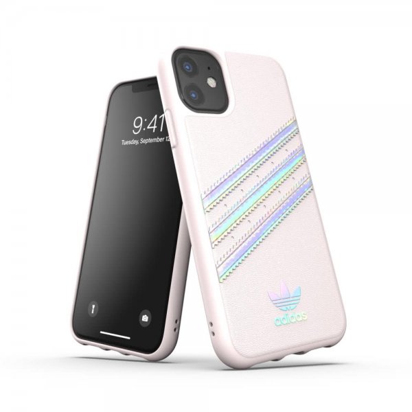 Adidas iPhone 11 Cover OR Moulded Case FW19 Orchid Tint Holographic