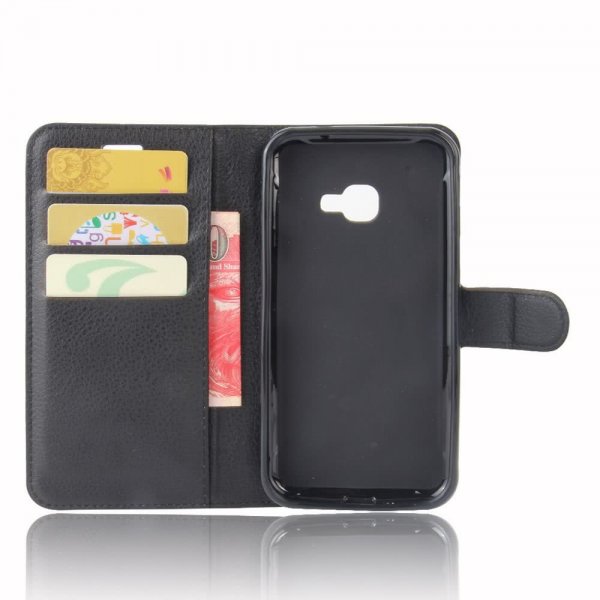 Samsung Galaxy Xcover 4/4S Etui Litchi Sort