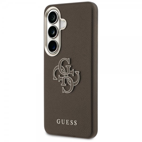 Guess Samsung Galaxy S26 Plus Cover 4G Logo Grained Brun