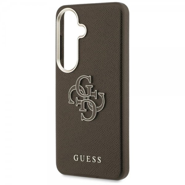 Guess Samsung Galaxy S26 Plus Cover 4G Logo Grained Brun