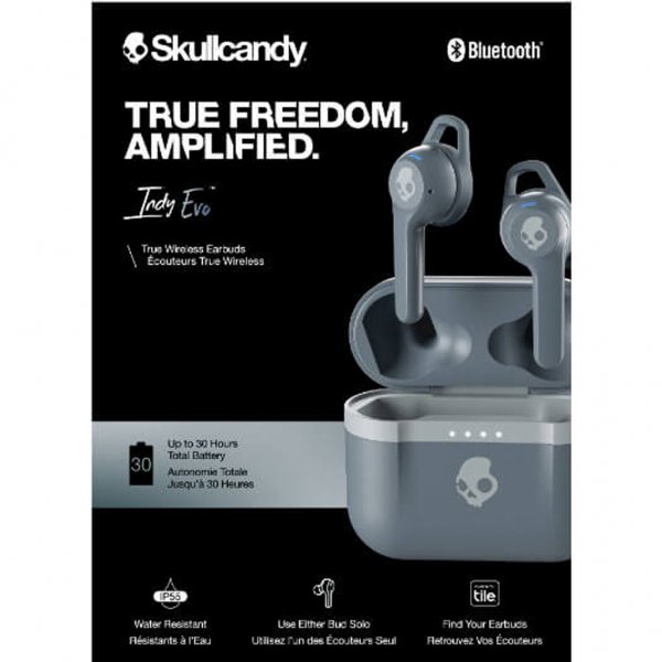 Skullcandy Indy Evo Høretelefoner In-Ear True Wireless Grå