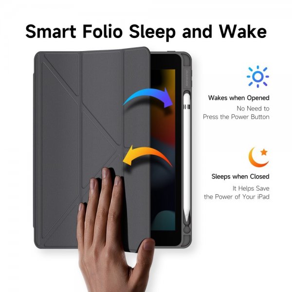 Dux Ducis iPad 10.2 (gen 7/8/9) Cover Magi Series Grå