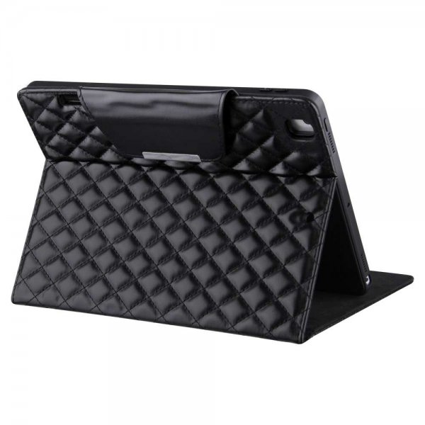 iPad 10.2 (gen 7/8/9) Cover Rombemønster Sort