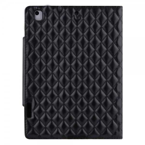 iPad 10.2 (gen 7/8/9) Cover Rombemønster Sort