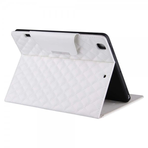 iPad 10.2 (gen 7/8/9) Cover Rhombusmønster Hvid