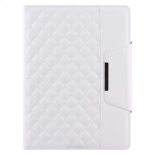 iPad 10.2 (gen 7/8/9) Cover Rhombusmønster Hvid