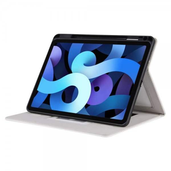 iPad 10.2 (gen 7/8/9) Cover Rhombusmønster Hvid