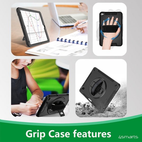 4smarts iPad 10.2 (gen 7/8/9) Skal Rugged Case Grip Sort