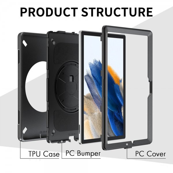 4smarts iPad 10.2 (gen 7/8/9) Skal Rugged Case Grip Sort