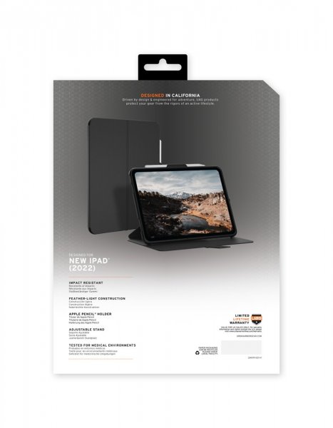 Urban Armor Gear (UAG) iPad 10.9 (gen 10)/iPad 11 (A16) Etui Scout Folio Black/Olive