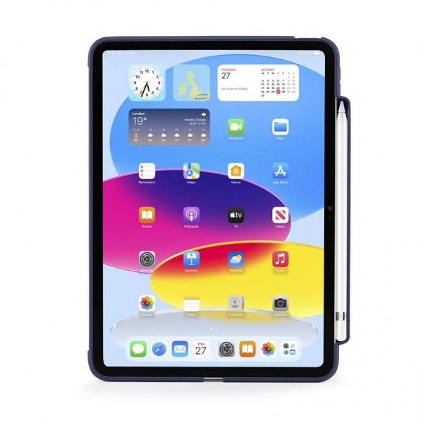 Pipetto iPad 10.9 (gen. 10)/iPad 11 (A16) Cover Origami No3 Pencil Case Mørkeblå