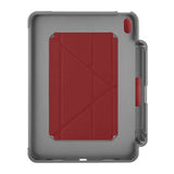 Pipetto iPad 10.9 (Gen 10)/iPad 11 (A16) Cover Origami No2 Pencil Shield Mørkerød