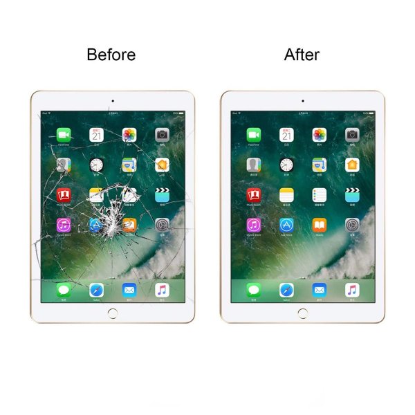 iPad 9 10.2 2021 Glas med Touchskærm OEM - Hvid
