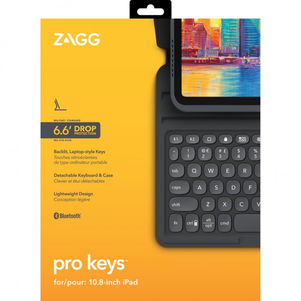 ZAGG iPad Air 10.9 (gen 4/5) Etui med tastatur Pro Keys Sort Grå