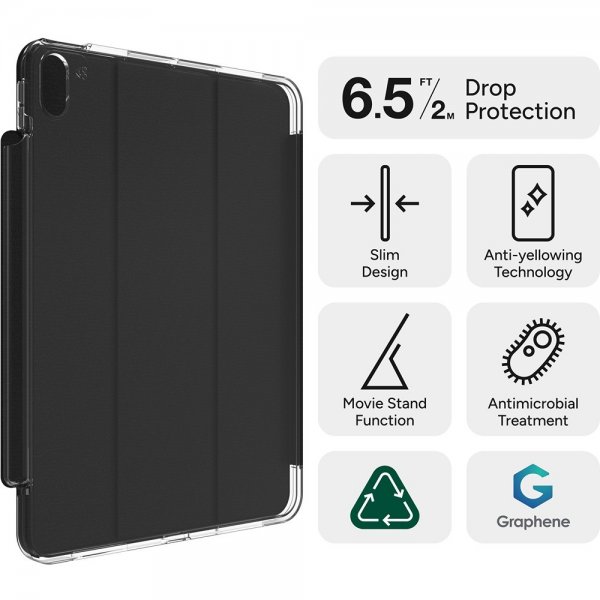 ZAGG iPad Air 11 (M2/M3/M4) Cover Crystal Palace Folio Sort Transparent