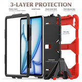 iPad Air 11 (M2/M3/M4) Cover Heavy Duty Armor Rød