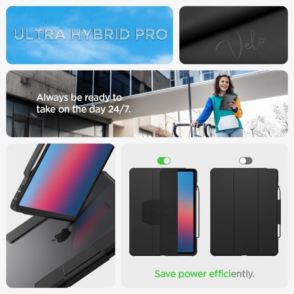 Spigen iPad Air 13 (M2/M3/M4) Cover Ultra Hybrid Pro Sort