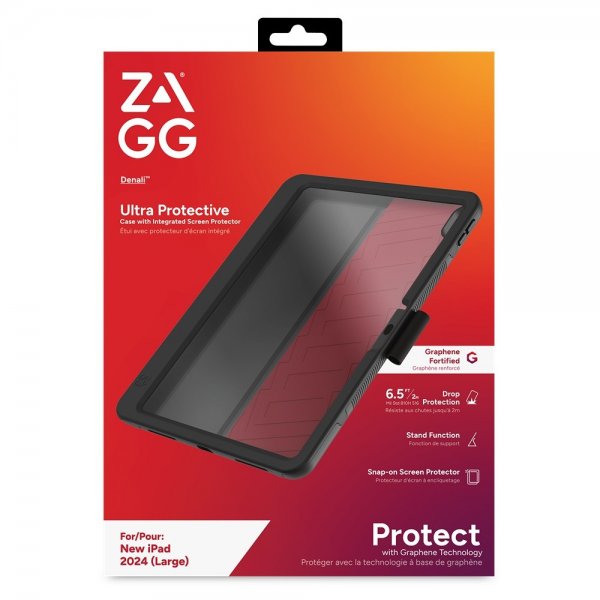 ZAGG iPad Air 13 (M2/M3/M4) Cover med Skærmbeskyttelse Denali Sort