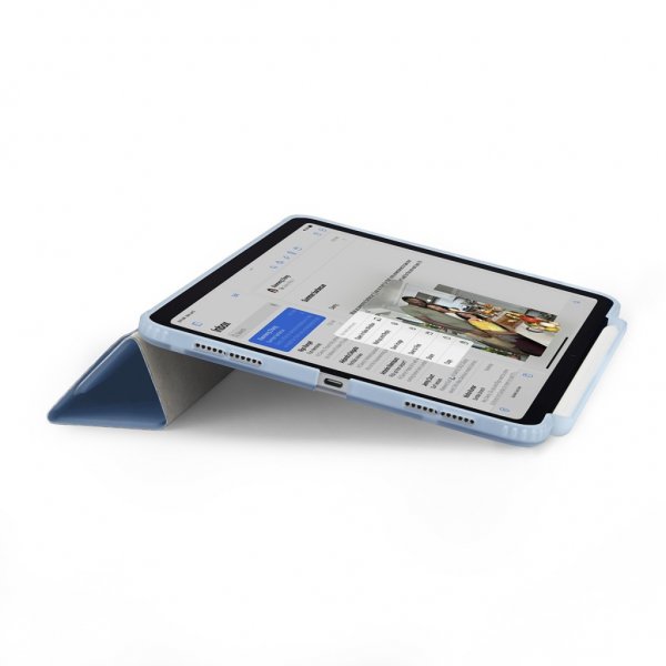 Pipetto iPad Air 13 (M2/M3/M4) Cover Origami No3 Pencil Case Lyseblå