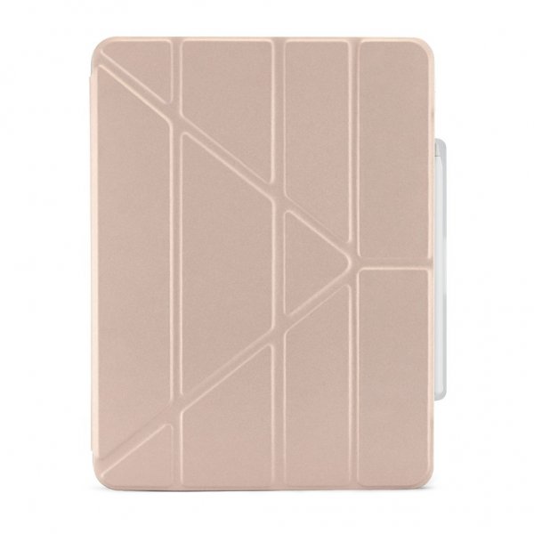 Pipetto iPad Air 13 (M2/M3/M4) Cover Origami No3 Pencil Case Metallic Pink