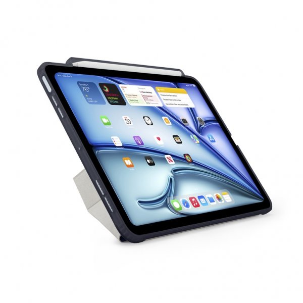 Pipetto iPad Air 13 (M2/M3/M4) Cover Origami No3 Pencil Case Mørkeblå