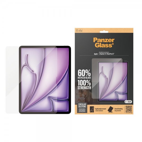 PanzerGlass iPad Air 13 (M2/M3/M4)/iPad Pro 13 (M4/M5) Skærmbeskyttelse Ultra-Wide Fit