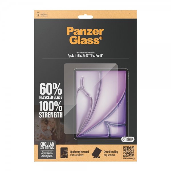 PanzerGlass iPad Air 13 (M2/M3/M4)/iPad Pro 13 (M4/M5) Skærmbeskyttelse Ultra-Wide Fit