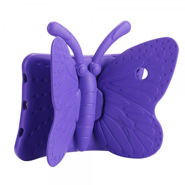 iPad 9.7 (gen 5/6)/iPad Air 1/2 Cover Sommerfugl til Børn Lilla