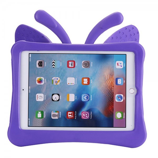 iPad 9.7 (gen 5/6)/iPad Air 1/2 Cover Sommerfugl til Børn Lilla