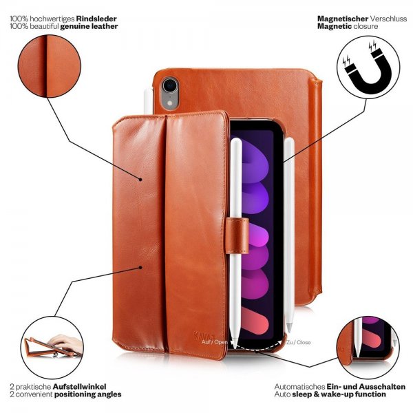 KAVAJ iPad mini (gen 6)/iPad mini (A17 Pro) Cover London Brun