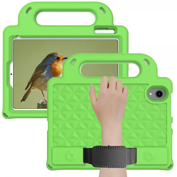 iPad mini (6. generation)/iPad mini (A17 Pro) Cover til børn Diamantmønster Grøn