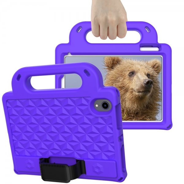 iPad mini (6. generation)/iPad mini (A17 Pro) Cover til børn Diamantmønster Lilla