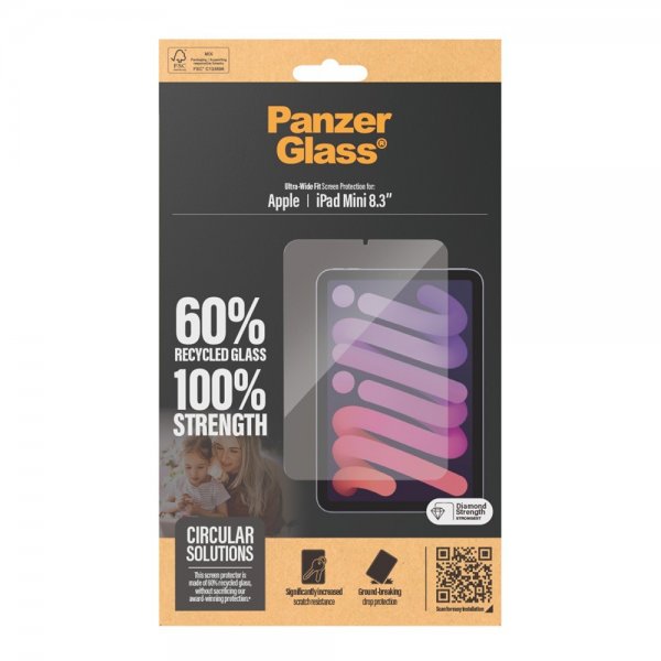 PanzerGlass iPad mini (gen. 6)/iPad mini (A17 Pro) Skærmbeskyttelse Ultra-Wide Fit