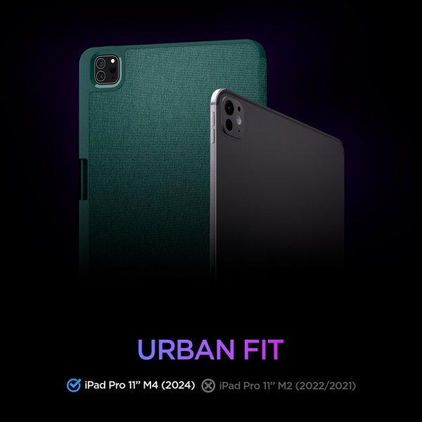 Spigen iPad Pro 11 (M4/M5) Cover Urban Fit Midnight Green