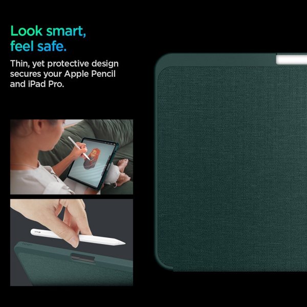 Spigen iPad Pro 11 (M4/M5) Cover Urban Fit Midnight Green