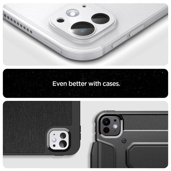 Spigen iPad Pro 11 (M4/M5)/iPad Pro 13 (M4/M5) Kamerabeskyttelse Glas.tR EZ Fit Optik Metal Sølv