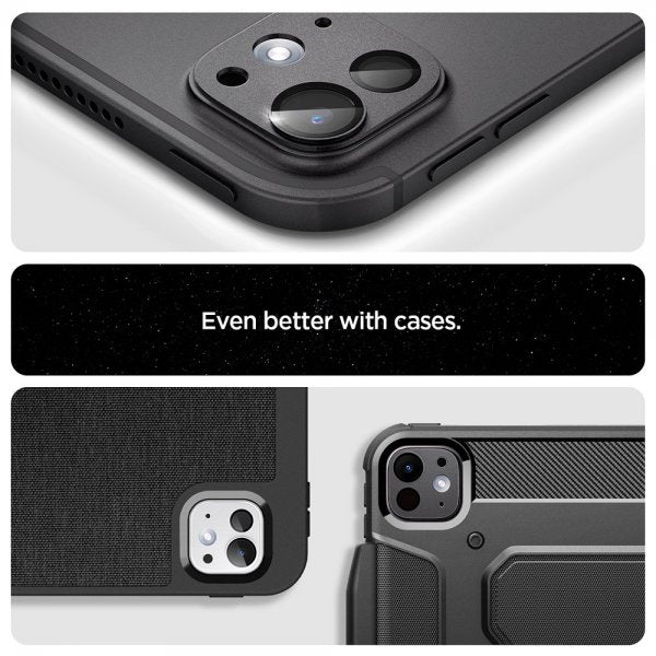 Spigen iPad Pro 11 (M4/M5)/iPad Pro 13 (M4/M5) Kamerabeskyttelse Glas.tR EZ Fit Optik Metal Space Black
