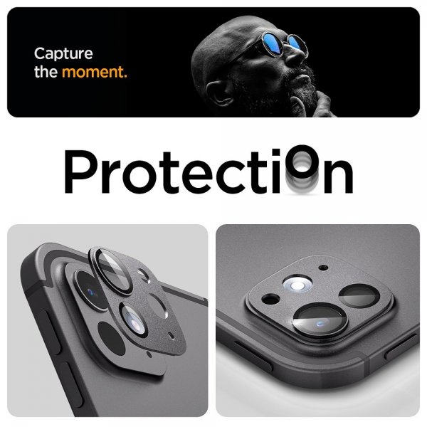 Spigen iPad Pro 11 (M4/M5)/iPad Pro 13 (M4/M5) Kamerabeskyttelse Glas.tR EZ Fit Optik Metal Space Black