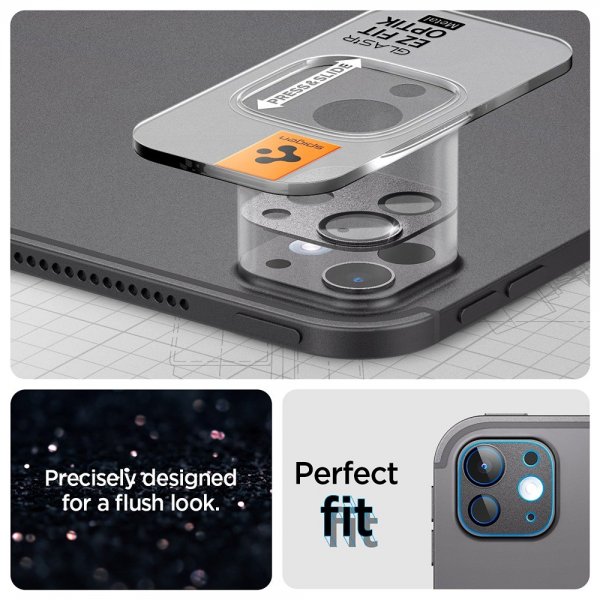Spigen iPad Pro 11 (M4/M5)/iPad Pro 13 (M4/M5) Kamerabeskyttelse Glas.tR EZ Fit Optik Metal Space Black
