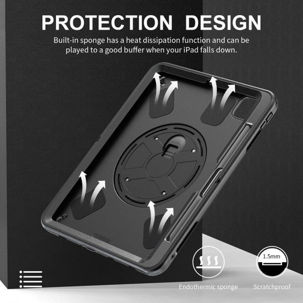 4smarts iPad Pro 11 (M4/M5) Cover Rugged Case Grip Sort