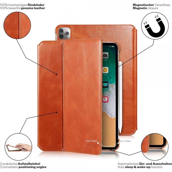 KAVAJ iPad Pro 12.9 (gen 4/5/6) Etui Berlin Brun