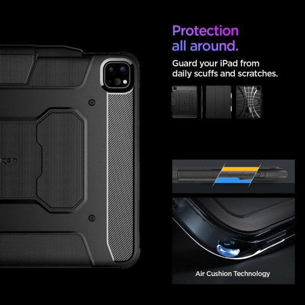 Spigen iPad Pro 13 (M4/M5) Cover Rugged Armor Pro Sort