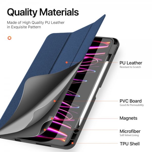 Dux Ducis iPad Pro 13 (M4/M5) Cover DOMO Series Blå