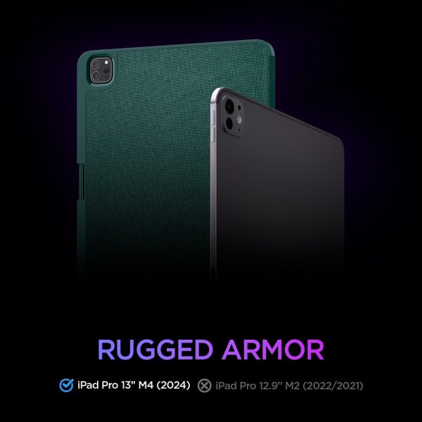 Spigen iPad Pro 13 (M4/M5) Cover Urban Fit Midnight Green