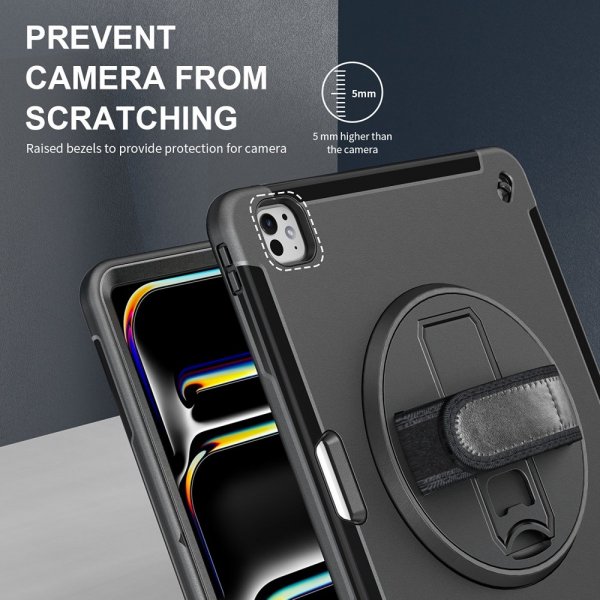 4smarts iPad Pro 13 (M4/M5) Cover Rugged Etui Grip Sort