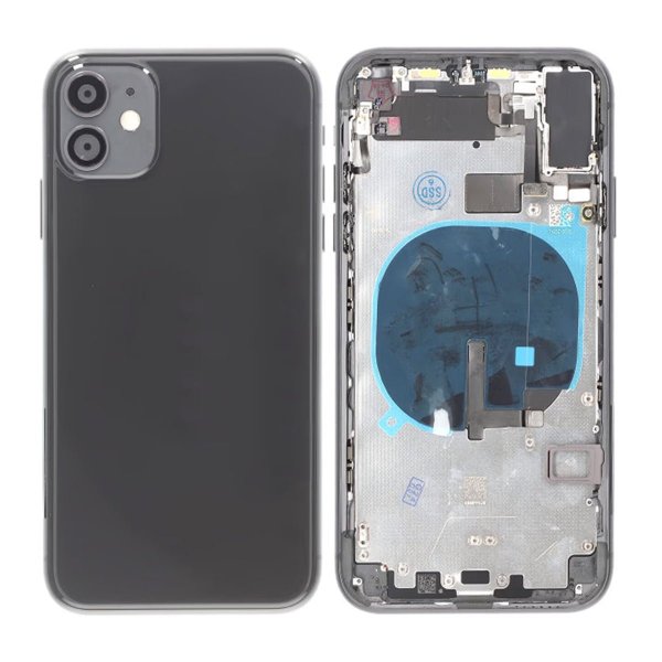 iPhone 11 Bagside med Komplet Ramme Premium - Sort